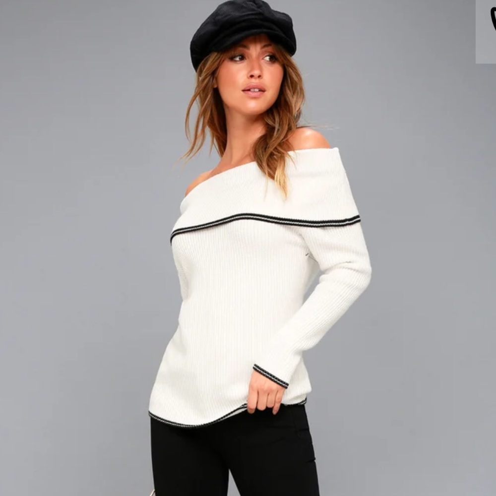 Lulus Bobsleigh Off The Shoulder Sweater